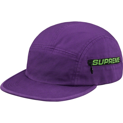 Supreme Side Zip Camp Cap - Purple