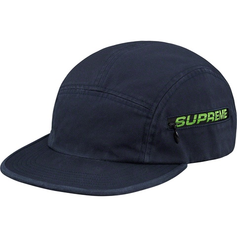 Supreme Side Zip Camp Cap - Navy