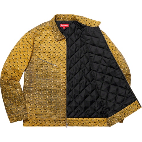 Supreme Diamond Plate Work Jacket - Yellow