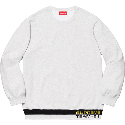Supreme Rib Stripe Crewneck - Ash Grey