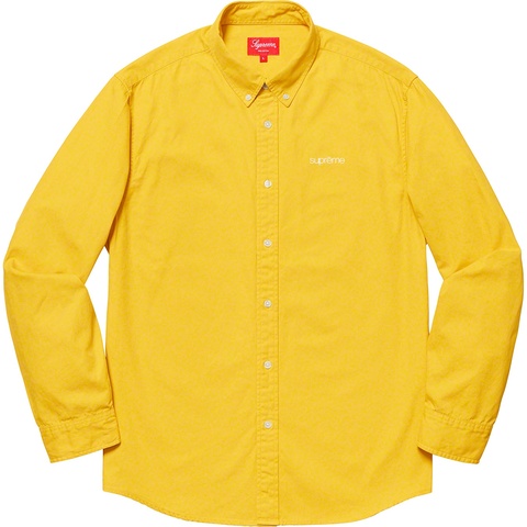 Supreme Washed Twill Shirt - Light Mustard