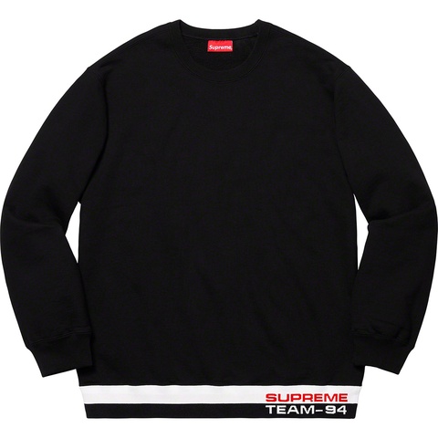 Supreme Rib Stripe Crewneck - Black