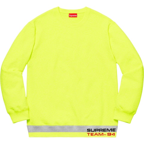 Supreme Rib Stripe Crewneck - Bright Yellow