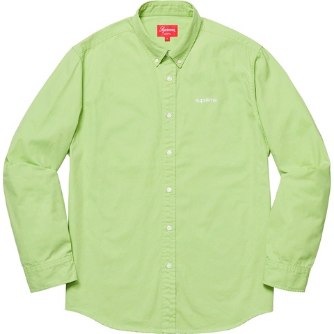 Supreme Washed Twill Shirt - Pale Green