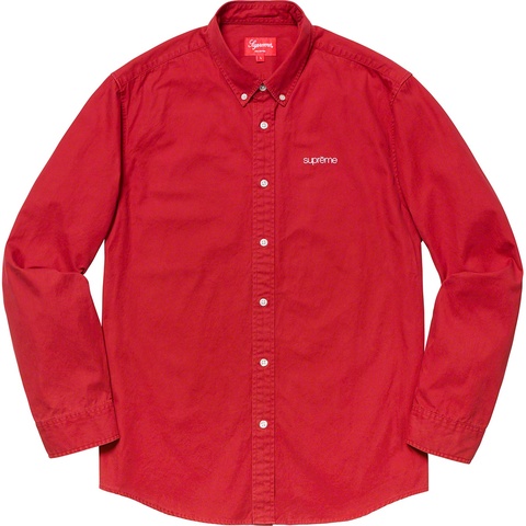 Supreme Washed Twill Shirt - Red
