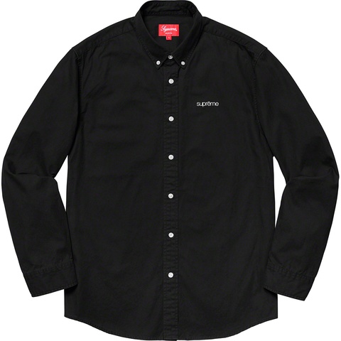 Supreme Washed Twill Shirt - Black