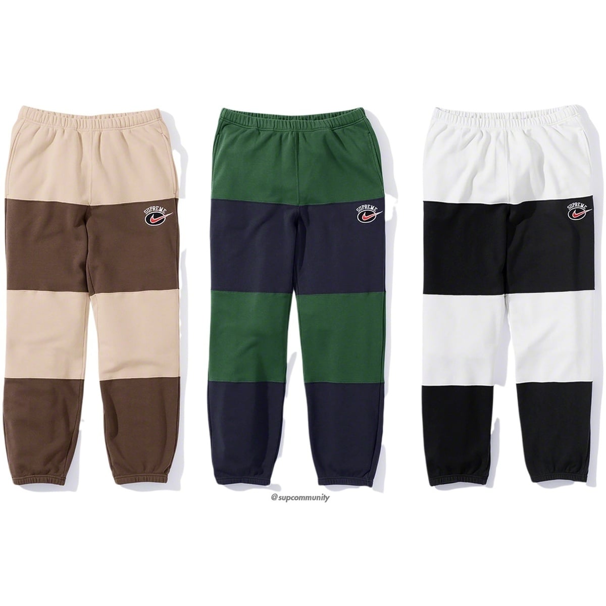 supreme nike stripe sweatpants