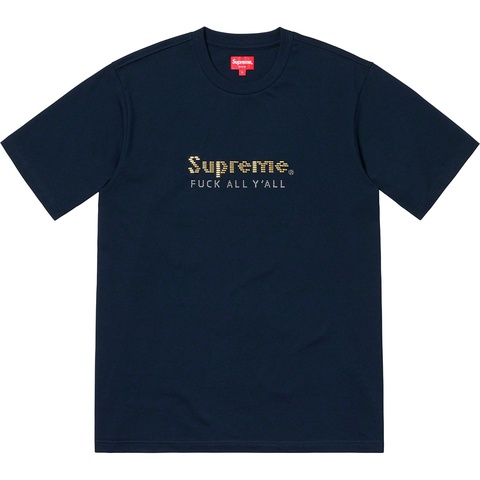 Supreme Gold Bars Tee - Navy