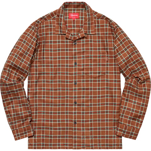 Supreme Plaid Rayon Shirt - Brown