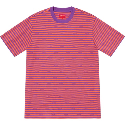 Supreme Logo Stripe S/S Top - Purple