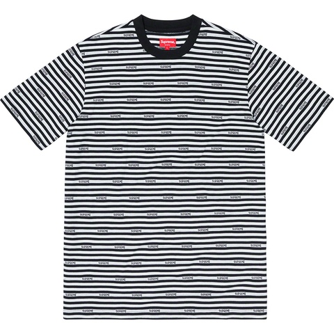 Supreme Logo Stripe S/S Top - Black