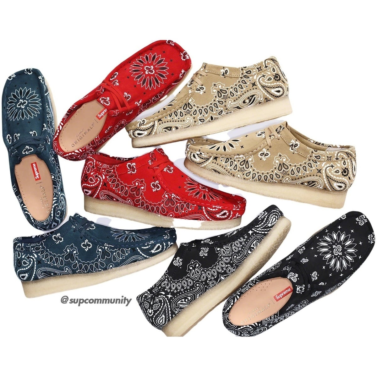 Supreme®/Clarks Originals® Bandana Wallabee® - Supreme