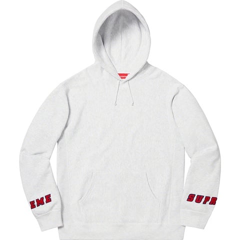 Supreme Wrist Logo Hooded Sweatshirt - Ash Grey