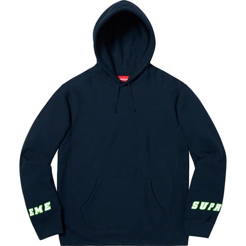 Supreme Wrist Logo Hooded Sweatshirt - Navy