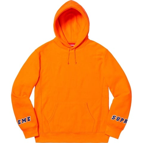 Supreme Wrist Logo Hooded Sweatshirt - Orange