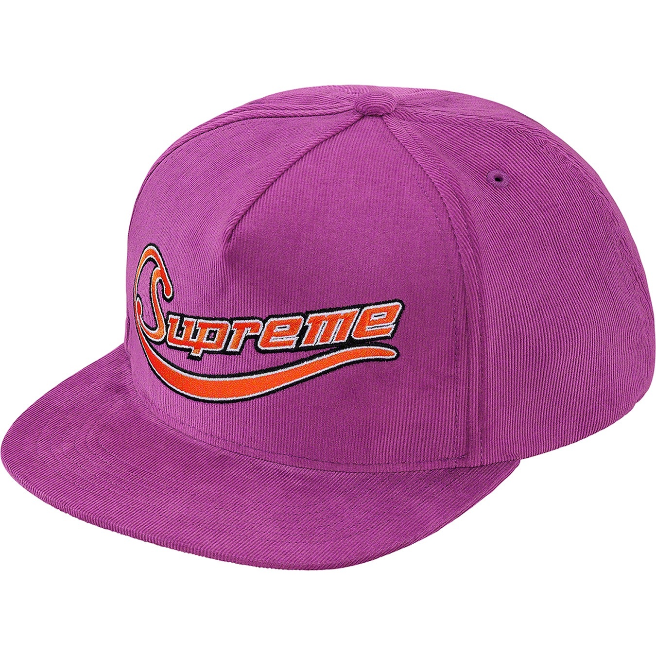 Supreme Metallic Logo Corduroy 5-Panel (SS19) - Purple - $44