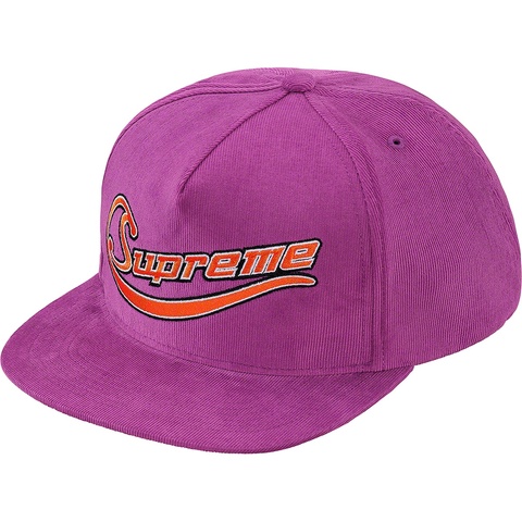 Supreme Metallic Logo Corduroy 5-Panel - Purple