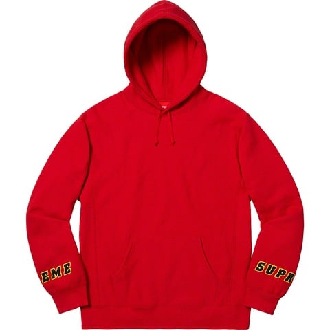 Supreme Wrist Logo Hooded Sweatshirt - Red