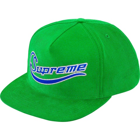 Supreme Metallic Logo Corduroy 5-Panel - Green