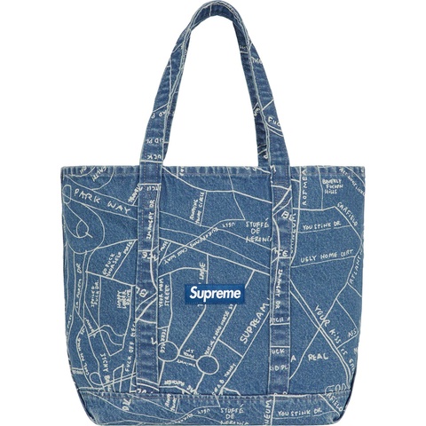 Gonz Map Denim Tote - spring/summer 2019 - Supreme