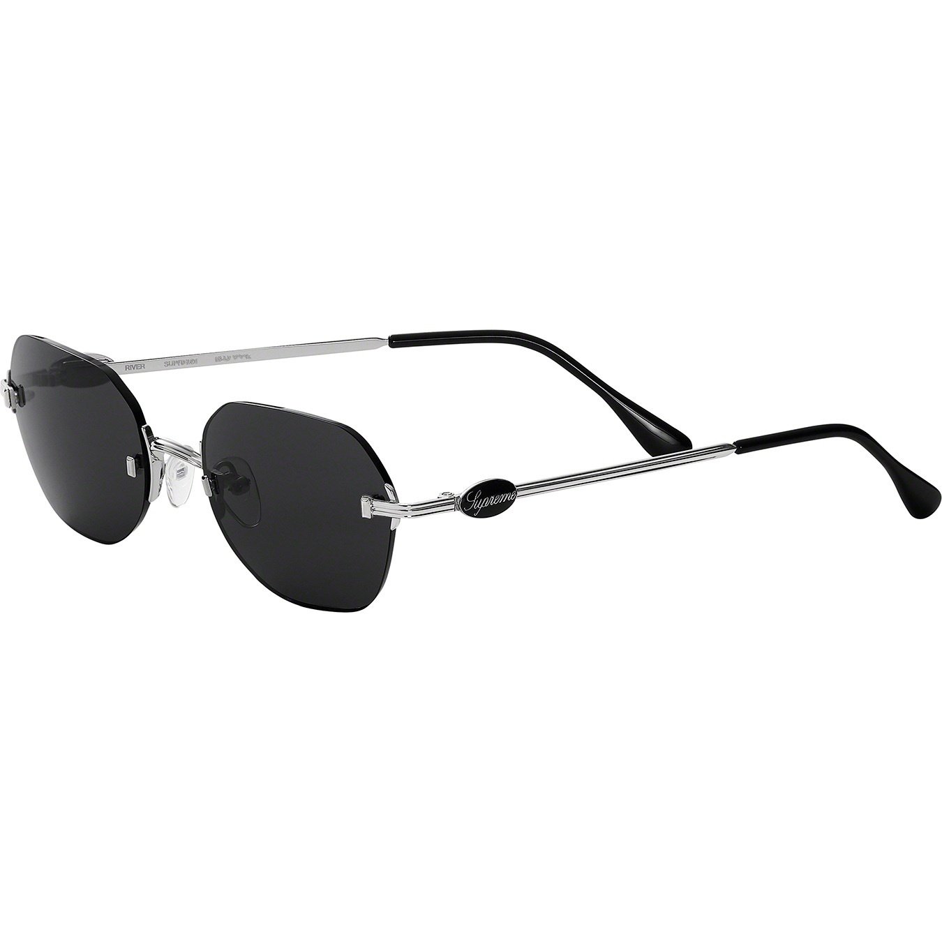 Supreme River Sunglasses (SS19) - Silver - $188