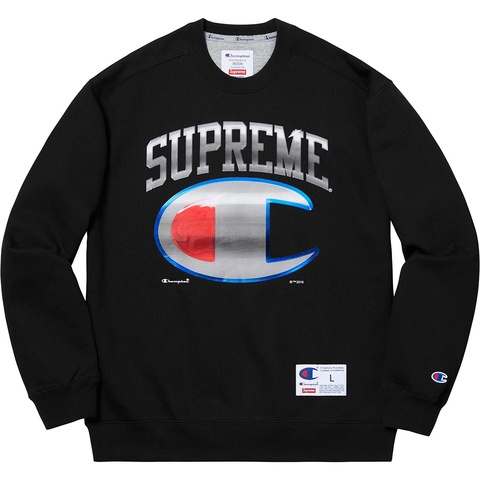 Supreme Supreme®/Champion® Chrome Crewneck - Black