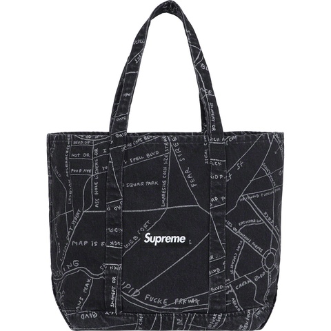 Gonz Map Denim Tote - spring/summer 2019 - Supreme