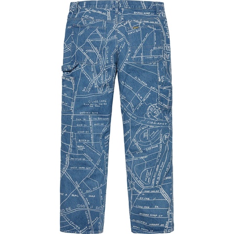 パンツ Supreme Gonz Map Denim Painter Gonz Map Denim Painter Pant - spring/summer 2019 - Supreme