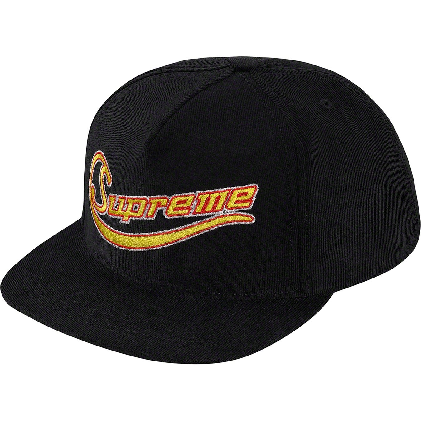 Supreme Metallic Logo Corduroy 5-Panel (SS19) - Black - $44