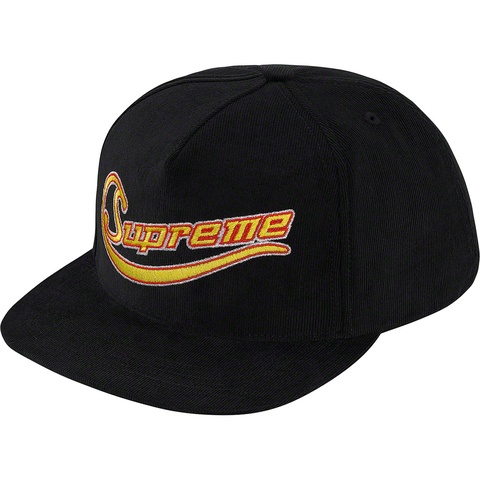 Supreme Metallic Logo Corduroy 5-Panel - Black