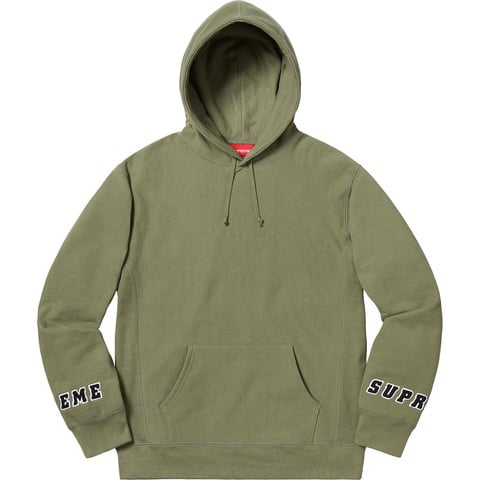 Supreme Wrist Logo Hooded Sweatshirt - Light Olive