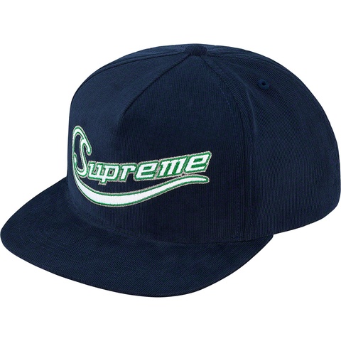 Supreme Metallic Logo Corduroy 5-Panel - Navy