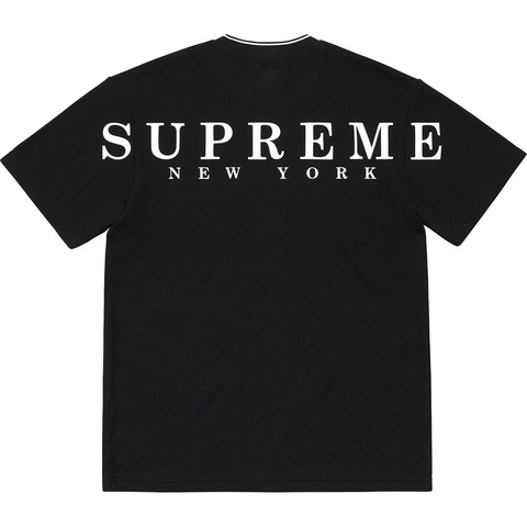 Supreme Stripe Rib Waffle Top - Black