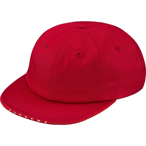 Supreme Visor Logo Twill 6-Panel - Red