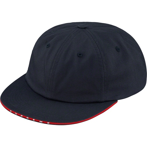 Supreme Visor Logo Twill 6-Panel - Navy