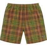 Supreme Plaid Velour Short (SS19) - Brown
