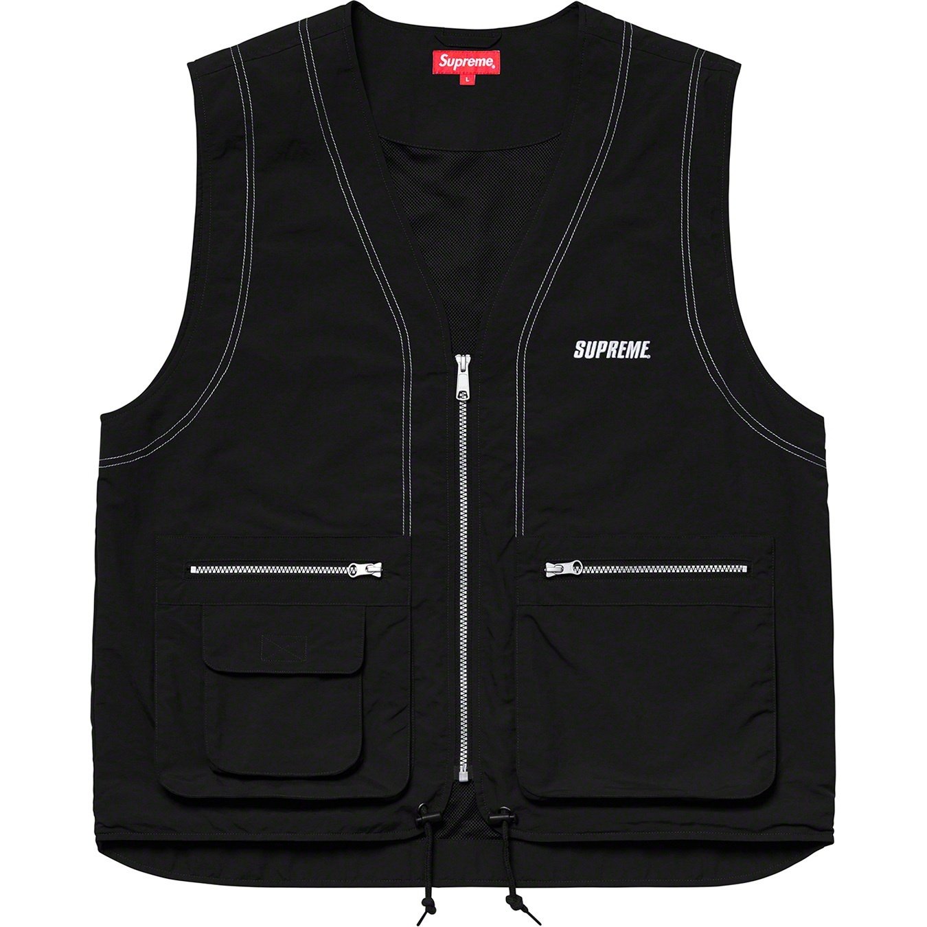 Supreme Nylon Cargo Vest (SS19) - Black - $138