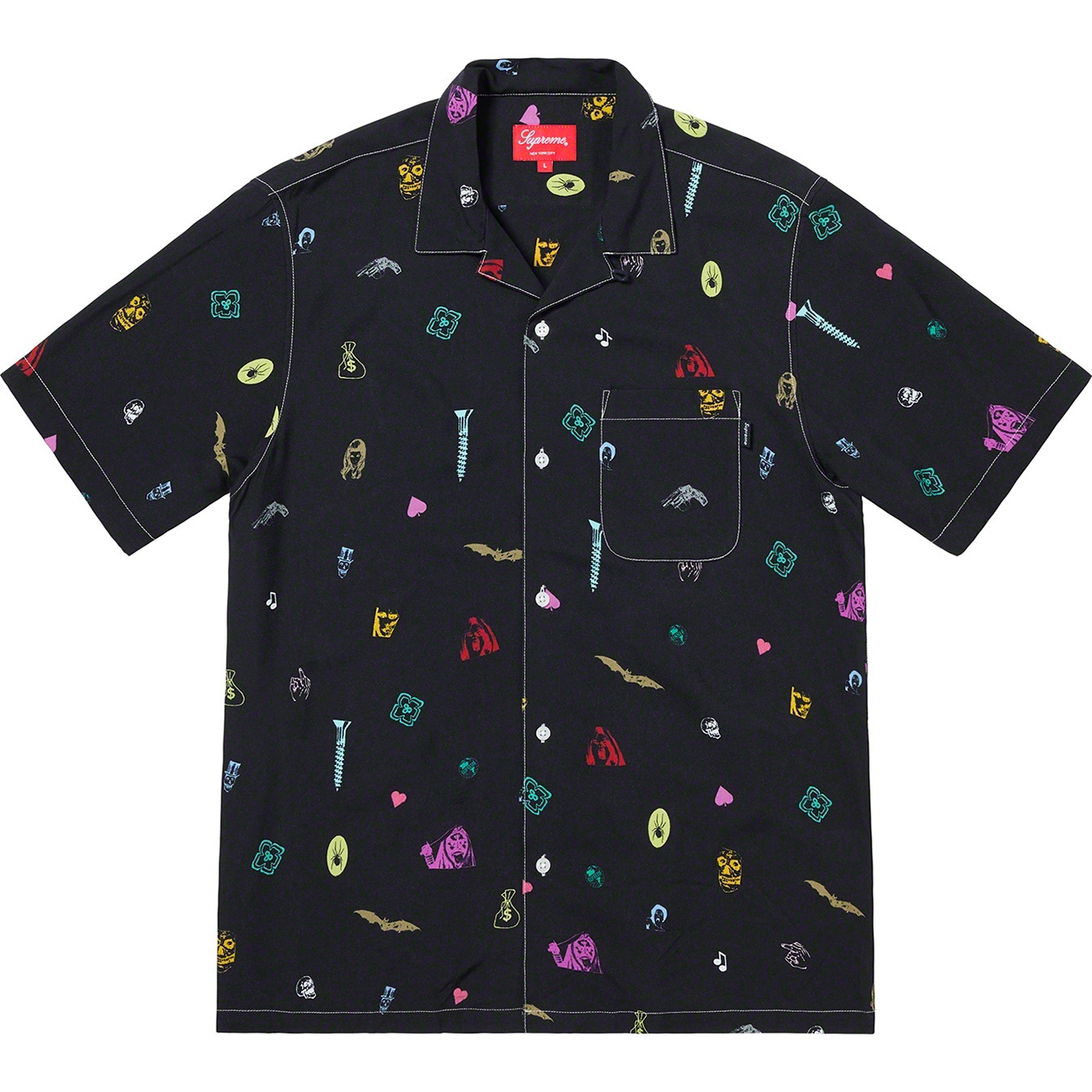 Supreme Deep Space Rayon S S Shirt (SS19) - Black - $138