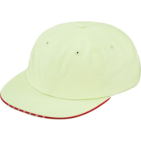 Supreme Visor Logo Twill 6-Panel - Light Lime