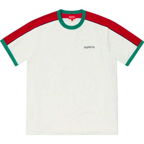 Supreme Shoulder Stripe Terry S/S Top - White