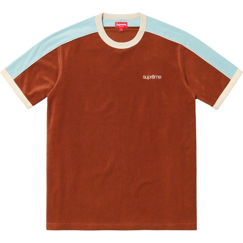 Supreme Shoulder Stripe Terry S/S Top - Brown