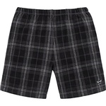 Supreme Plaid Velour Short (SS19) - Black