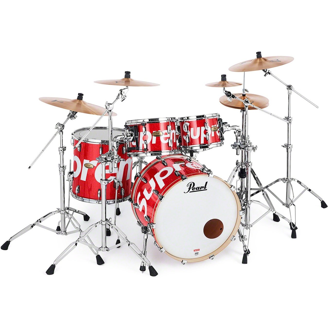 Supreme Supreme Pearl Session Studio Select Drum Set & Zildjian Cymbals (SS19) - Red - $4998