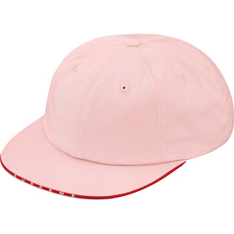 Supreme Visor Logo Twill 6-Panel - Pink