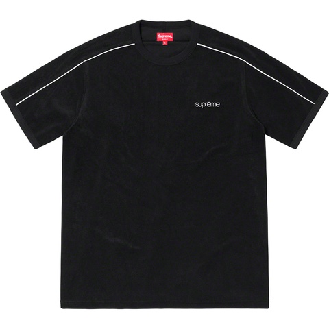 Supreme Shoulder Stripe Terry S/S Top - Black