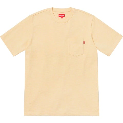 Supreme S/S Pocket Tee - Heather Pale Yellow