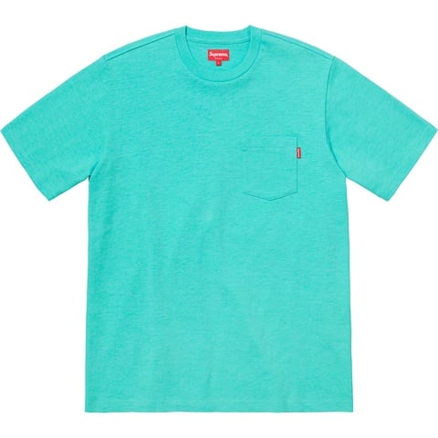 Supreme S/S Pocket Tee - Cyan