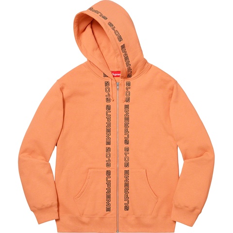 Supreme Topline Zip Up Sweatshirt - Pale Orange