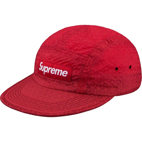 Supreme Geometric Ripstop Camp Cap - Red