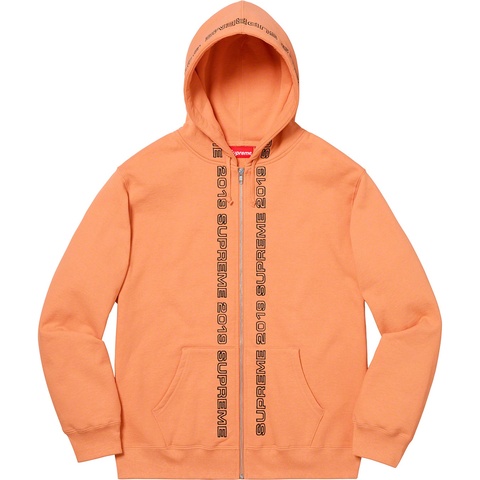 Supreme Topline Zip Up Sweatshirt - Pale Orange